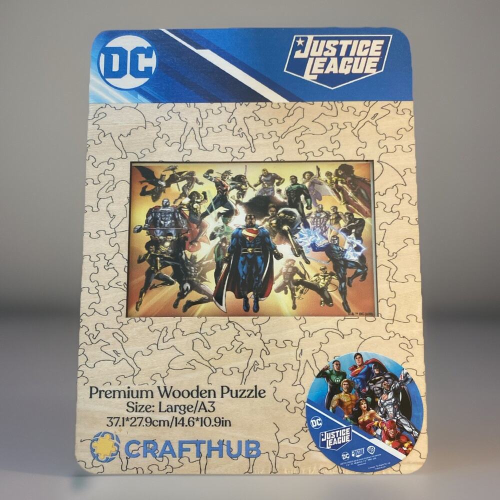 DC Justice League Wooden Puzzle Batman Superman Wonder Woman Flash CraftHub A3
